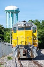 SQVR 3002 poses with the McMinnville Water Tower 